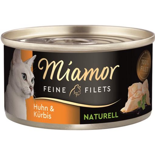 Miamor Dose Feine Filets Naturelle Huhn & Kürbis 80 g (Menge: 24 je Bestelleinheit)