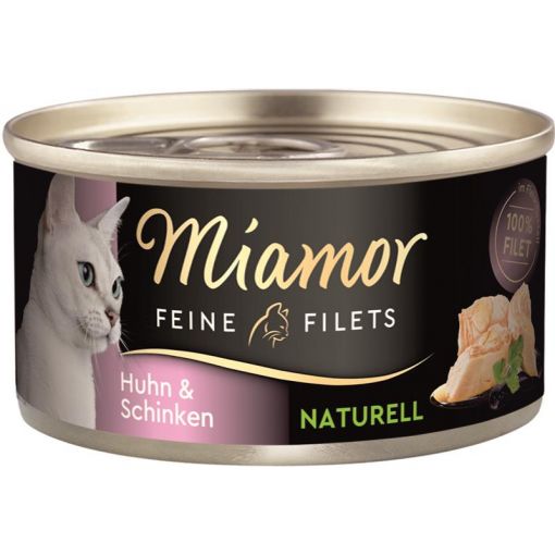 Miamor Dose Feine Filets Naturelle Huhn & Schinken 80 g (Menge: 24 je Bestelleinheit)