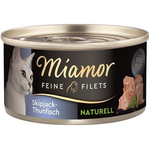 Miamor Dose Feine Filets Naturelle Skipjack-Thunfisch 80 g (Menge: 24 je Bestelleinheit)