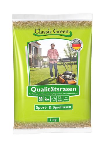 Classic Green Rasen Sport & Spiel Plastikbeutel 1kg (Menge: 10 je Bestelleinheit)