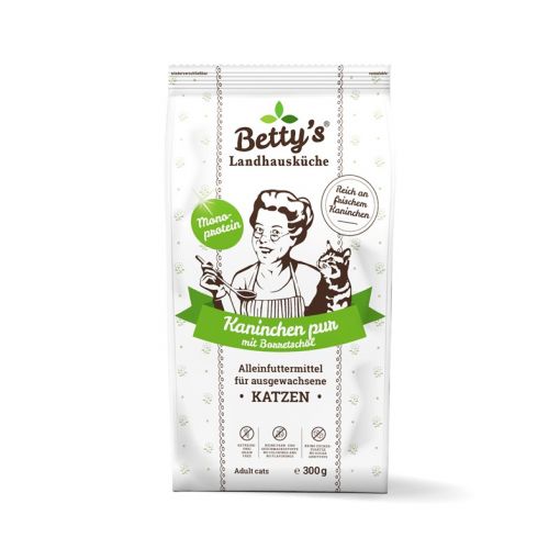 Bettys Landhausk&uuml;che Katze Adult Trocken Kaninchen pur 300g