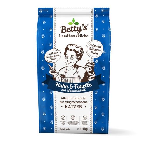 Bettys Landhausküche Katze Adult Trocken Huhn & Forelle 1,4 kg Bettys Landhausküche Katze Adult Trocken Huhn & Forelle 1,4 kg