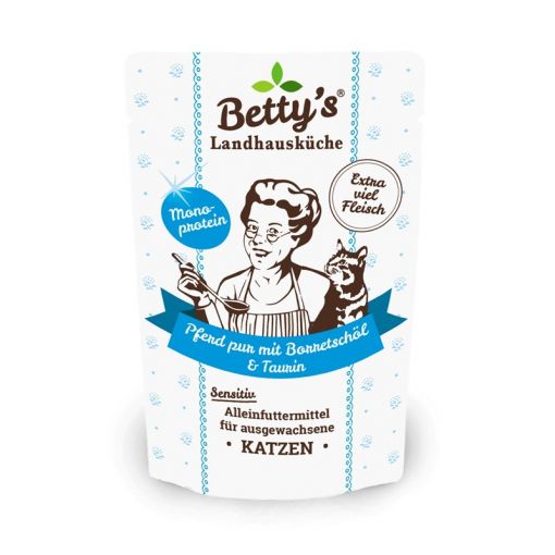 Bettys Landhausk&uuml;che Katze PB Pferd Pur 100g (Menge: 12 je Bestelleinheit)