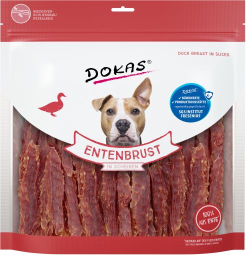 Dokas Dog Entenbrust in Scheiben 900 g (Menge: 4 je Bestelleinheit)