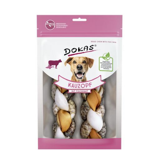 Dokas Dog Kauzopf mit Fischhaut 2er (Menge: 8 je Bestelleinheit)