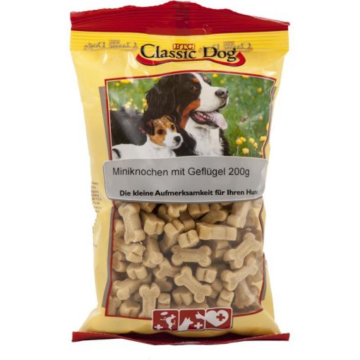 Classic Dog Snack Miniknochen mit Geflügel 200g (Menge: 12 je Bestelleinheit)