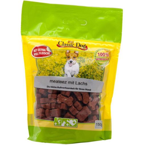 Classic Dog Snack meateez mit Lachs 150g (Menge: 12 je Bestelleinheit)