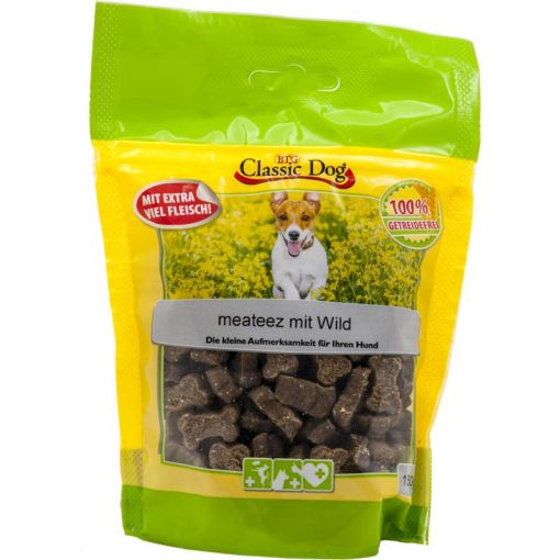 Classic Dog Snack meateez mit Wild 150g (Menge: 12 je Bestelleinheit)