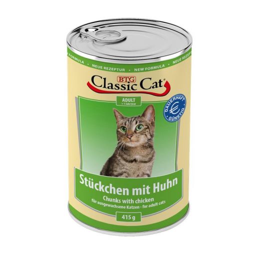 Classic Cat Dose Stückchen mit Huhn 415g (Menge: 12 je Bestelleinheit)