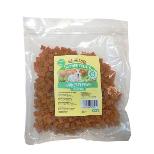Classic Dog Trainee Treats Hühnerfleischwürfel 500g Classic Dog Trainee Treats Hühnerfleischwürfel 500g