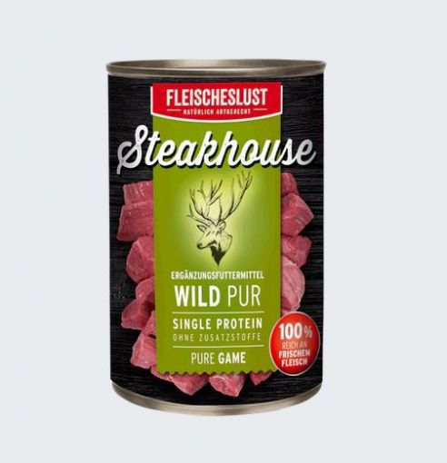 Fleischeslust Steakhouse Wild Pur 800g (Menge: 6 je Bestelleinheit)