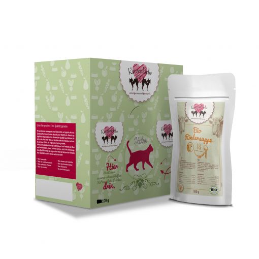 Katzenliebe Bio-Rindersuppe PB 100g / Bio DE-ÖKO-006 (Menge: 12 je Bestelleinheit)