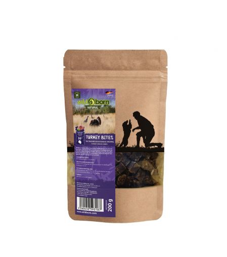 Wildborn Natural Turkey Bites Hundesnack 200g