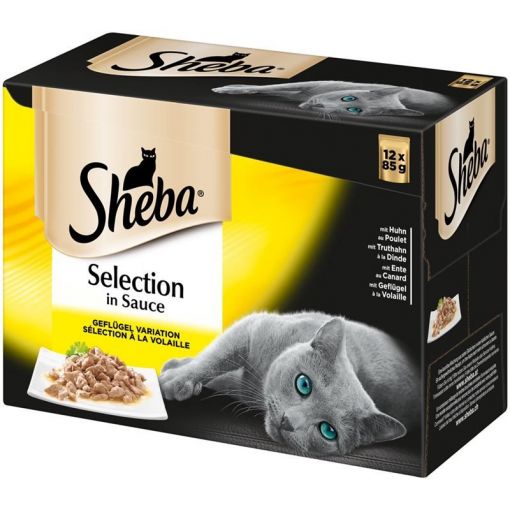 Sheba Portionsbeutel Selection in Sauce 12x85g im Multipack (Menge: 4 je Bestelleinheit)