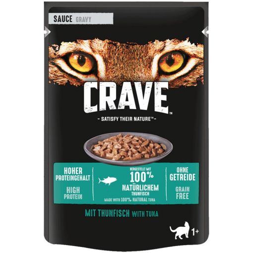 Crave Cat Frischebeutel Thunfisch 85 g (Menge: 28 je Bestelleinheit)