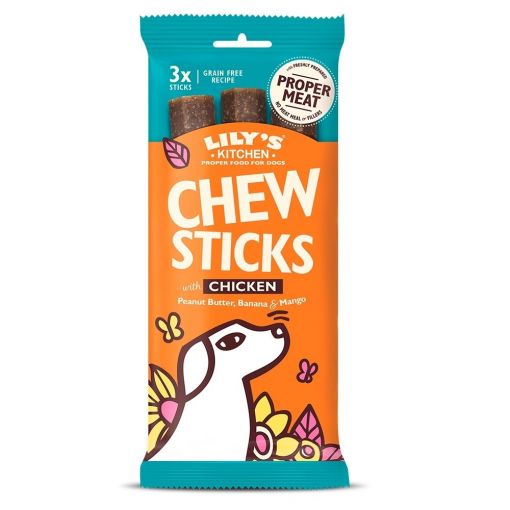Lilys Kitchen Dog Chew Sticks with Chicken 3 Stück 120g (Menge: 10 je Bestelleinheit)