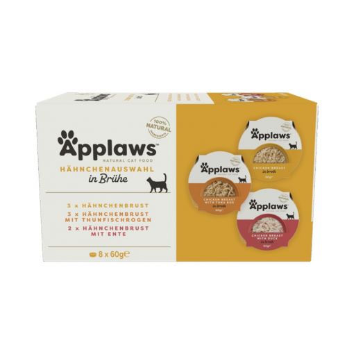 Applaws Cat Pots Nassfutter Multipack mit Hühnchen Selection 8 x 60g