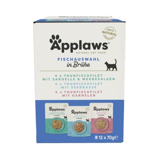 Applaws Cat Nassfutter P.B.Multipack mit Fisch 12 x 70 g