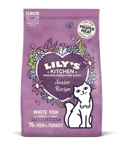 Lilys Kitchen Cat Senior Recipe White Fish with Turkey & Trout 800g