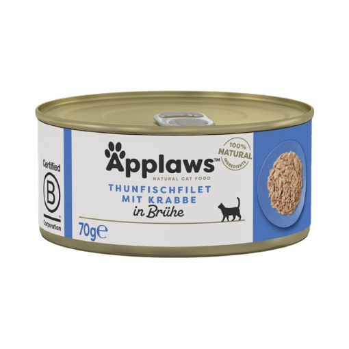 Applaws Cat Nassfutter Dose Thunfischfilet & Krabben 70 g (Menge: 24 je Bestelleinheit)