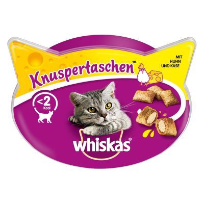 Whiskas Snack Knuspertaschen Huhn & Käse 60g (Menge: 8 je Bestelleinheit)