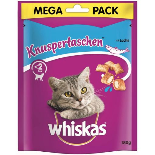 Whiskas Snack Knuspertaschen Lachs  180g (Menge: 4 je Bestelleinheit)