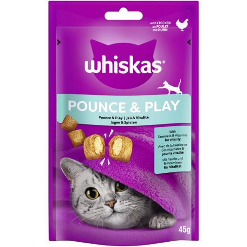 Whiskas Snack Pounce & Play mit Huhn 45g (Menge: 8 je Bestelleinheit)
