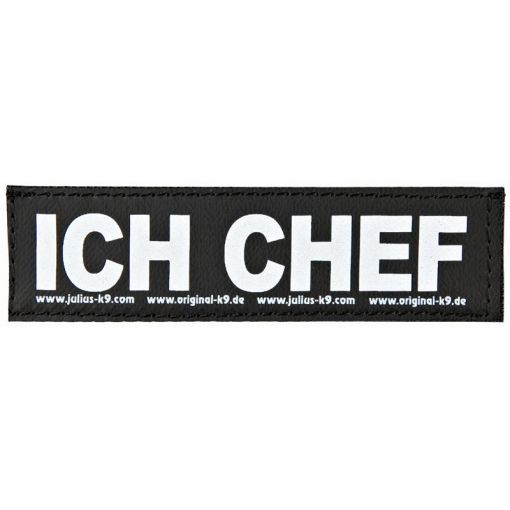 2 Julius-K9 Klettsticker ICH CHEF