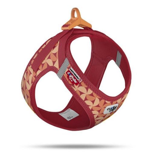 Curli Clasp Vest Geschirr LE26 SemiCircle Rot XS