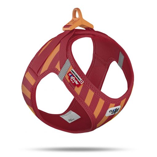 Curli Clasp Vest Geschirr LE26 Stripes Rot 3XS Curli Clasp Vest Geschirr LE26 Stripes Rot 3XS