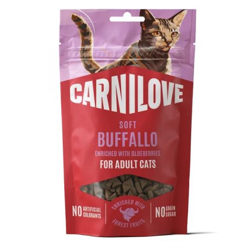 Carnilove Cat Soft Snack Buffallo with Blueberry 50g