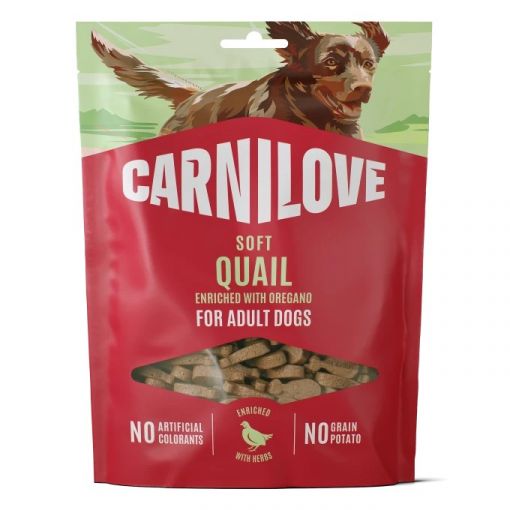 Carnilove Dog Snack Soft Quail with Oregano 200g