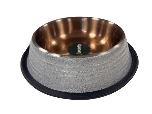 Quapas Dog Bowl non-skid Light Grey 23cm