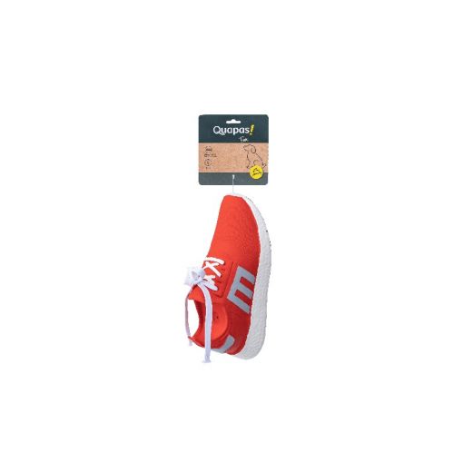 Quapas Dog Toy Fun Latex Men Shoe Red