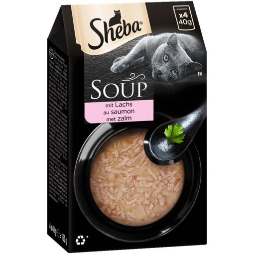 Sheba Portionsbeutel Multipack Soup mit Lachs 4x40g (Menge: 10 je Bestelleinheit)