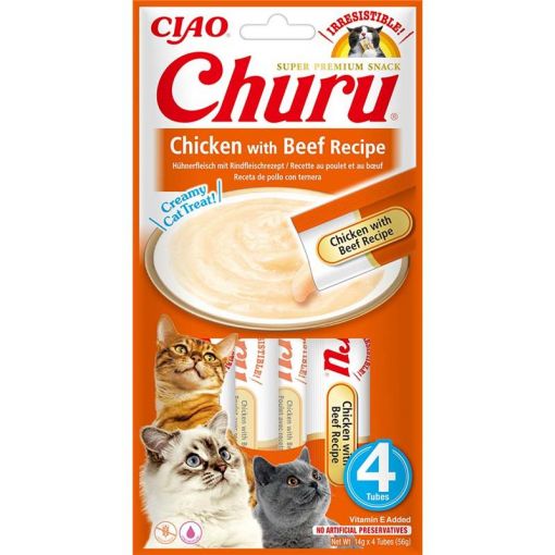 Inaba Cat Churu Chicken & Beef 4x14g