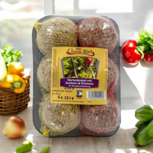 Classic Bird Gartenknödel mit Früchten & Insekten 6 Stück auf Tablett (Menge: 16 je Bestelleinheit)