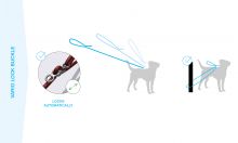 Curli Vario Comfort Leash Skyblue L