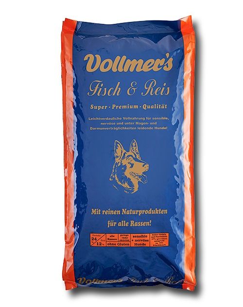 Vollmer's Hundefutter Fisch & Reis – 15 Kg, Leicht Verdaulich Für Sensible Hunde