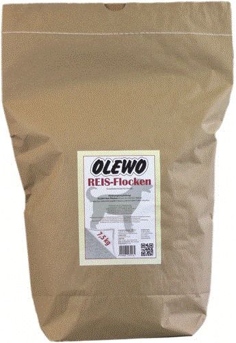 Olewo Reisflocken 7,5 Kg – Leicht Bekömmlich Für Hunde, Bei Magen-Darm-Problemen & Als Futterergänzung