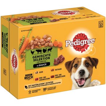 Pedigree PB Adult Gemischte Selektion im Multipack 12x100g (Menge: 4 je Bestelleinheit) Pedigree PB Adult Gemischte Selektion im Multipack 12x100g (Menge: 4 je Bestelleinheit)