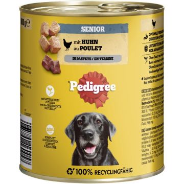 Pedigree Dose Senior Huhn Pastete 800g (Menge: 12 je Bestelleinheit) Pedigree Dose Senior Huhn Pastete 800g (Menge: 12 je Bestelleinheit)