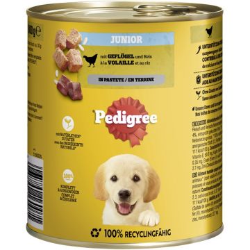 Pedigree Dose Junior Geflügel & Reis Pastete 800g (Menge: 12 je Bestelleinheit) Pedigree Dose Junior Geflügel & Reis Pastete 800g (Menge: 12 je Bestelleinheit)