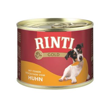 Rinti Dose Gold mit Huhn 185 g (Menge: 12 je Bestelleinheit) Rinti Dose Gold mit Huhn 185 g (Menge: 12 je Bestelleinheit)