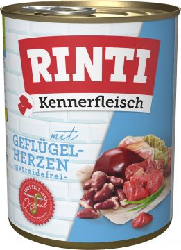 Rinti Dose Kennerfleisch Geflügelherzen 800 g (Menge: 12 je Bestelleinheit) Rinti Dose Kennerfleisch Geflügelherzen 800 g (Menge: 12 je Bestelleinheit)