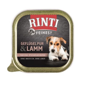 Rinti Schale Feinest Geflügel pur & Lamm 150 g (Menge: 11 je Bestelleinheit) Rinti Schale Feinest Geflügel pur & Lamm 150 g (Menge: 11 je Bestelleinheit)
