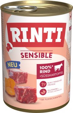 Rinti Dose Sensible Rind & Süßkartoffel 400g (Menge: 6 je Bestelleinheit) Rinti Dose Sensible Rind & Süßkartoffel 400g (Menge: 6 je Bestelleinheit)