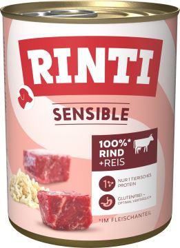Rinti Dose Sensible Rind & Reis 800g (Menge: 6 je Bestelleinheit) Rinti Dose Sensible Rind & Reis 800g (Menge: 6 je Bestelleinheit)