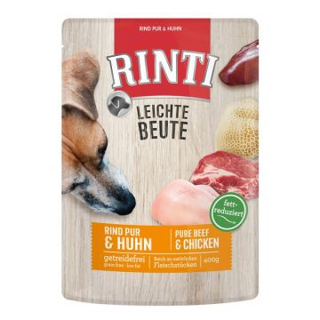 Rinti Frischbeutel Leichte Beute Rind Pur & Huhn 400 g (Menge: 10 je Bestelleinheit) Rinti Frischbeutel Leichte Beute Rind Pur & Huhn 400 g (Menge: 10 je Bestelleinheit)