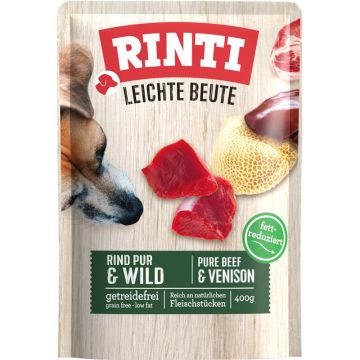 Rinti P.B. Leichte Beute Rind Pur & Wild 400g (Menge: 10 je Bestelleinheit) Rinti P.B. Leichte Beute Rind Pur & Wild 400g (Menge: 10 je Bestelleinheit)